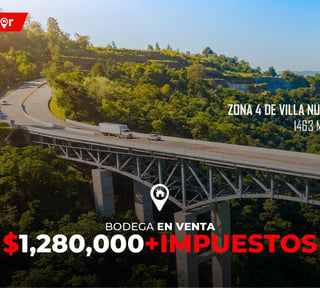 Bodega en venta en pinares del lago zona 4 villa nueva