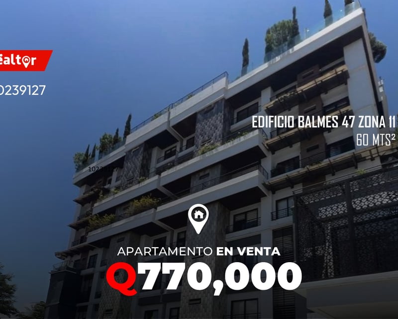 Apartamento en venta-renta en edificio Balmes 47 zona 11
