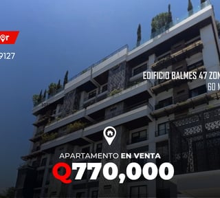 Apartamento en venta-renta en edificio Balmes 47 zona 11