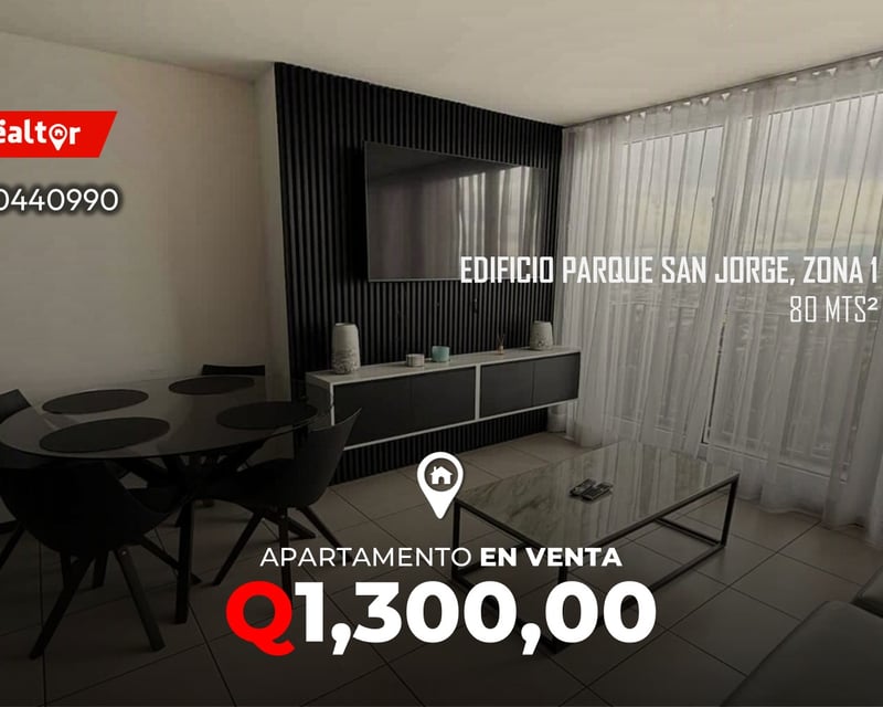 Apartamento en venta en Edificio Parque San Jorge, Zona 11