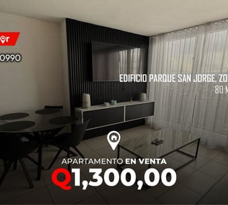 Apartamento en venta en Edificio Parque San Jorge, Zona 11