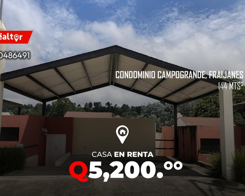 Casa en renta en Condominio Campogrande, Fraijanes