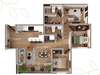 Vendo Apartamento  Tipo  " A y D " en Torre Paseo del Bosque - 2