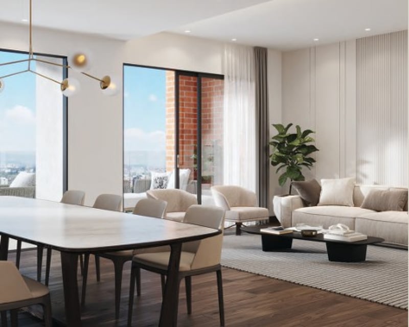 Apartamento en venta con balcon y 2 habitaciones en zona 14 Ref-5102