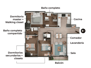 Apartamento de 3 habitaciones en Pre-venta en zona 10 - 4
