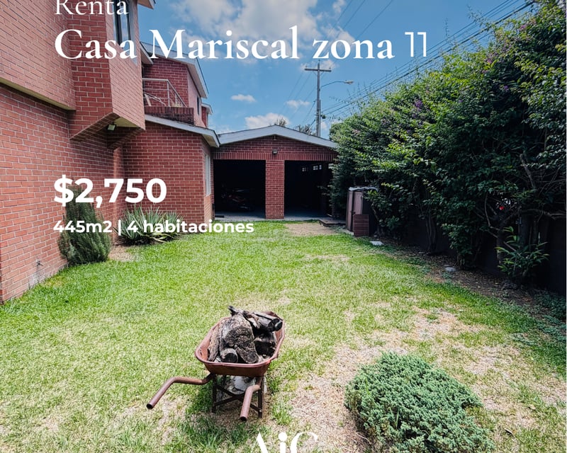 CASA EN RENTA, MARISCAL Z.11 445 MTS2, 4 DORMITORIOS