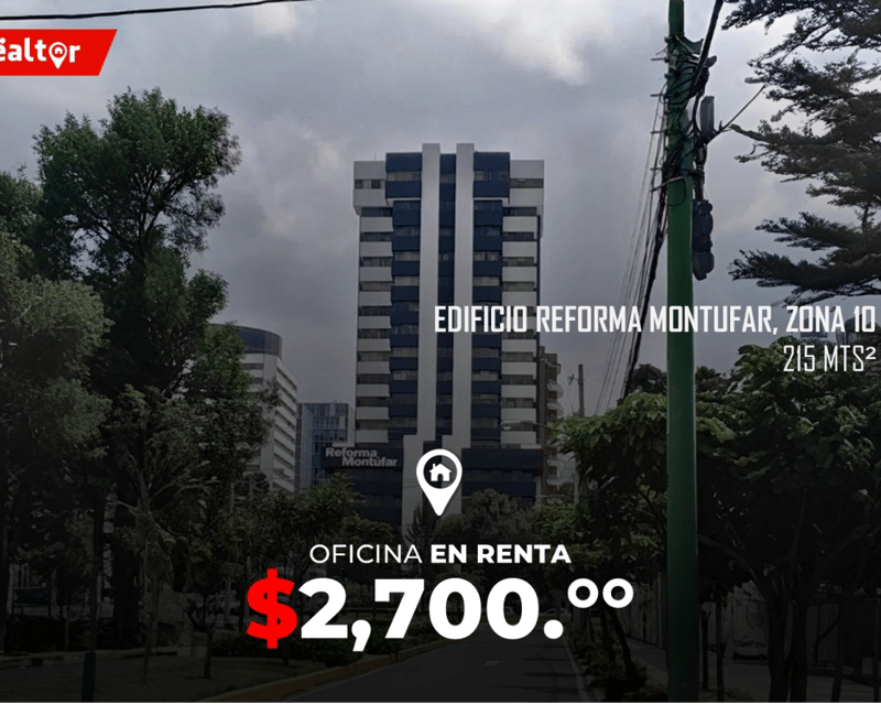 Oficina en Renta en Edificio Reforma Montufar, zona 10