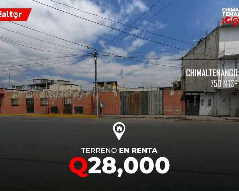 Terreno en renta en Esquina Centro Comercial Pradera Chimaltenango 