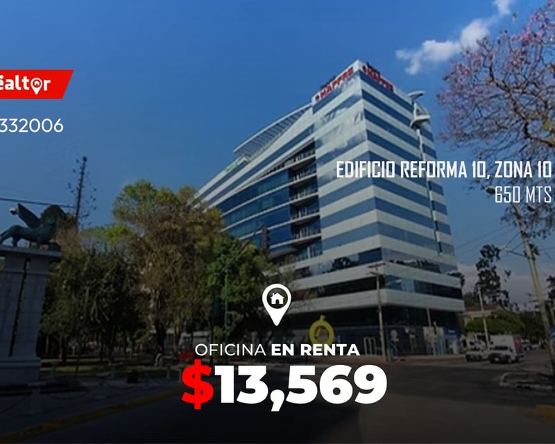 Oficina en Renta en Edificio Reforma 10, zona 10
