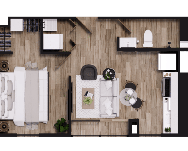 En venta apartamento en planos de 1 habitacione Z. 10