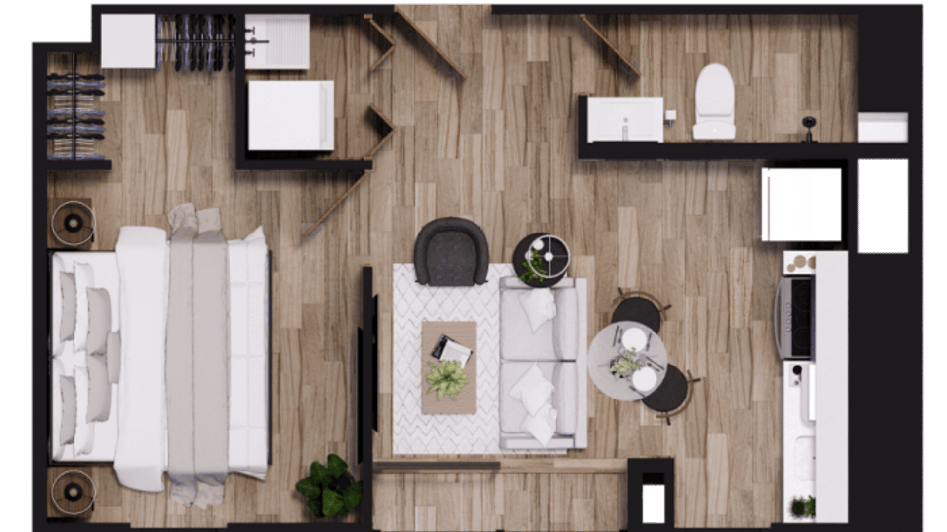En venta apartamento en planos de 1 habitacione Z. 10