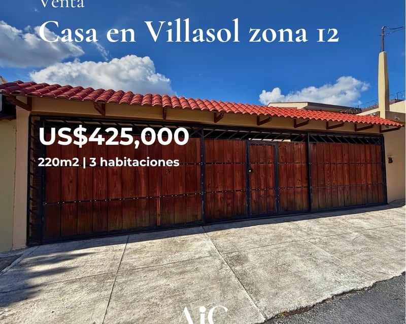 CASA EN VENTA, VILLASOL Z.12 3 DORMITORIOS, DE UN NIVEL