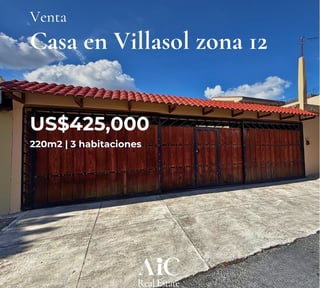 CASA EN VENTA, VILLASOL Z.12 3 DORMITORIOS, DE UN NIVEL