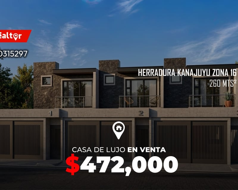 Casa de lujo en venta en Herradura Kanajuyu zona 16