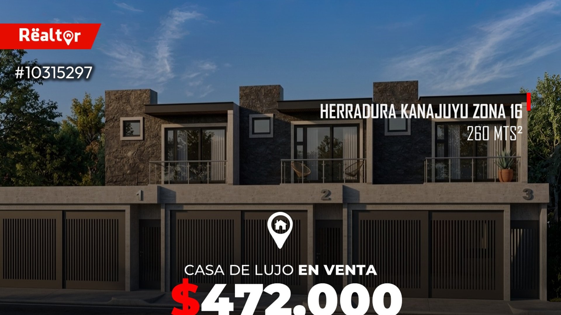 Casa de lujo en venta en Herradura Kanajuyu zona 16