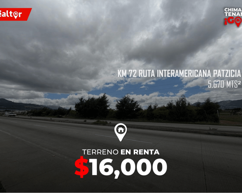 Terreno en renta en Km 72 Ruta Interamericana Patzicia, Chimaltenango